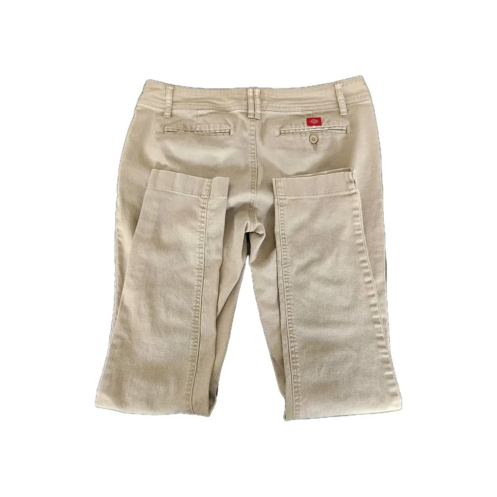 Dickies Girl Junior's Classic 5 Pocket‎ Skinny Pant Khaki Size 11 Casual GUC